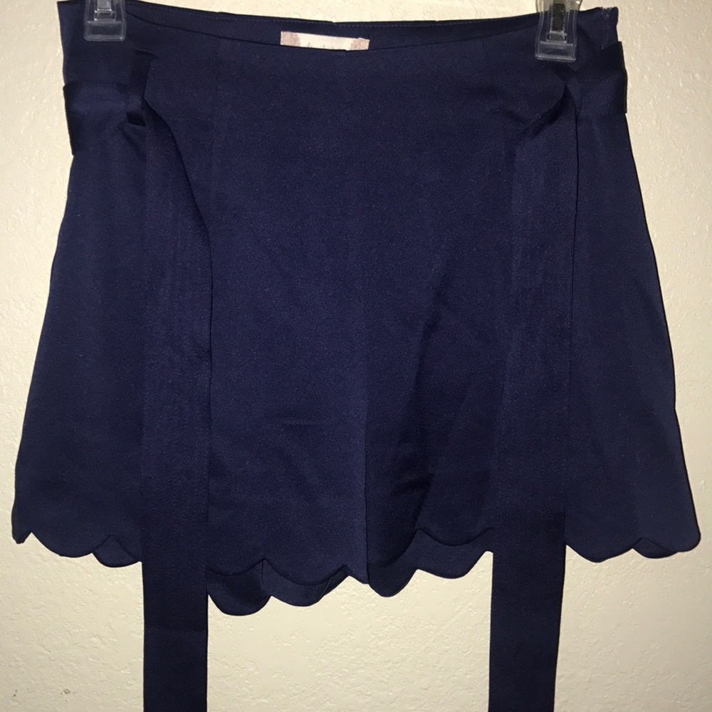 Blue high waisted shorts